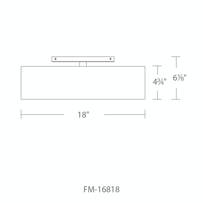 Modern Forms FM-16818 Metropolis 1-lt 18" LED Flush Mount