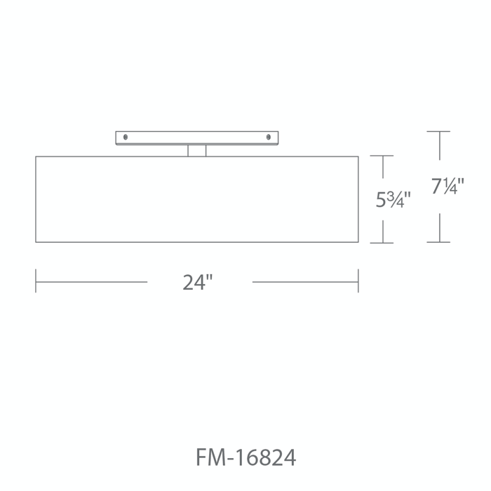 Modern Forms FM-16824 Metropolis 1-lt 24" LED Flush Mount