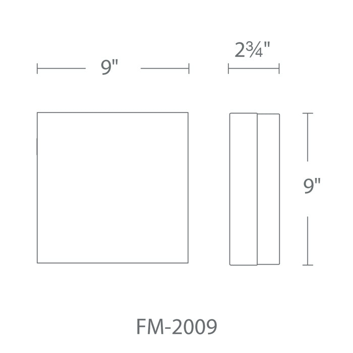 Modern Forms FM-2009-30 Matrix 1-lt 9" LED Flush Mount