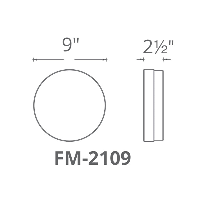 Modern Forms FM-2109-30 Circa 1-lt 9" LED Flush Mount