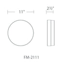 Modern Forms FM-2111-30 Circa 1-lt 11" LED Flush Mount