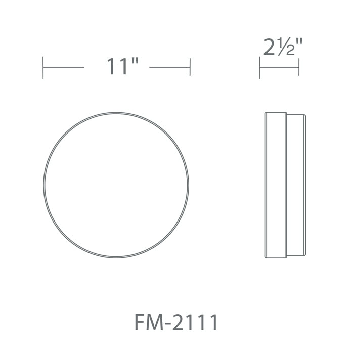 Modern Forms FM-2111-30 Circa 1-lt 11" LED Flush Mount