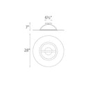 dweLED FM-21728 Elektron 28" LED Semi-Flush Mount
