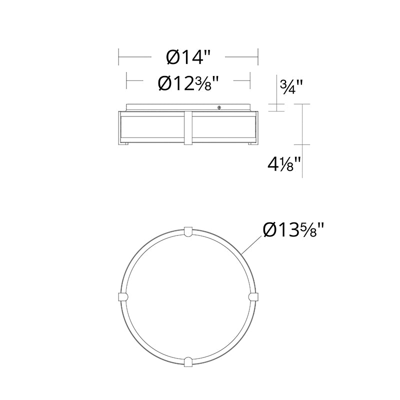 dweLED FM-27214 Constantine 14" LED Flush Mount