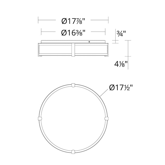 dweLED FM-27218 Constantine 18" LED Flush Mount