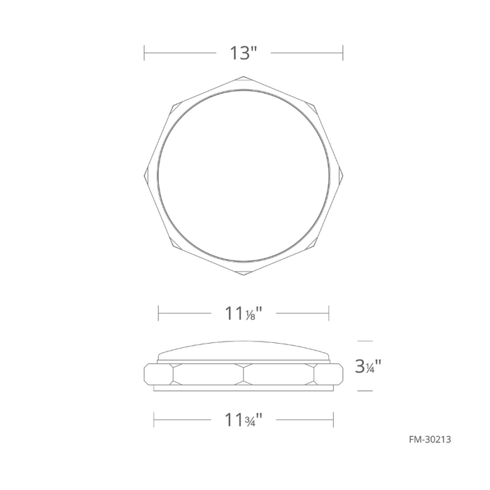 Modern Forms FM-30213 Grommet 1-lt 13" LED Flush Mount, 3500K