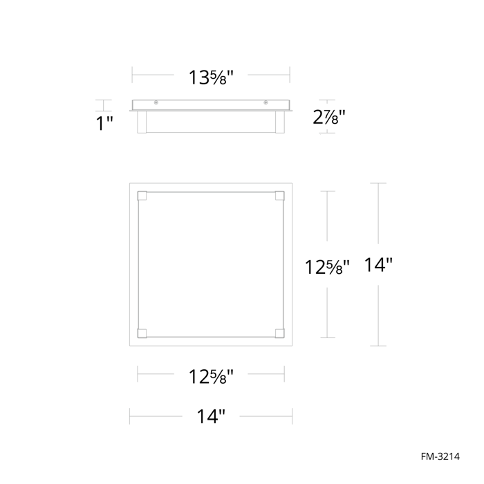 Modern Forms FM-3214 Polar 14" LED Flush Mount
