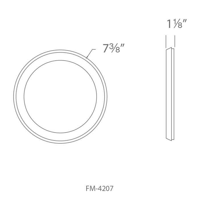 Modern Forms FM-4207 Argo 1-lt 7" LED Flush Mount
