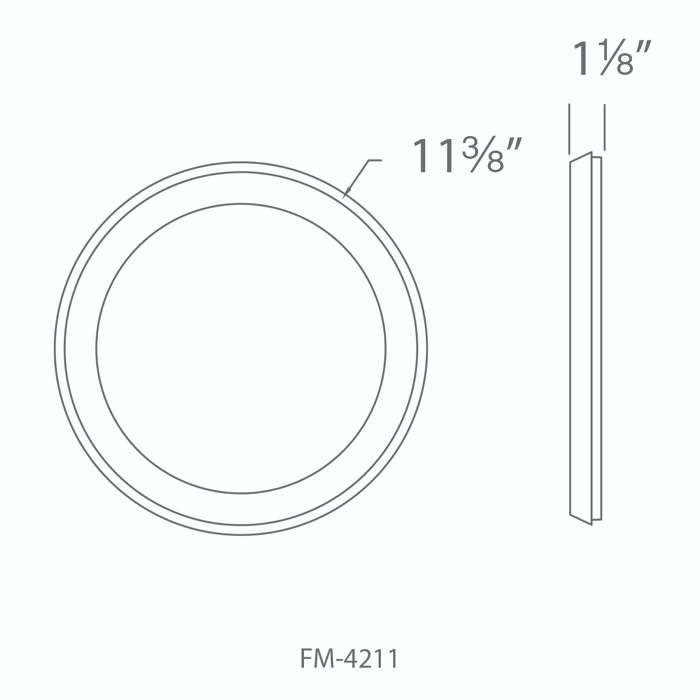 Modern Forms FM-4211 Argo 1-lt 11" LED Flush Mount