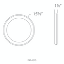 Modern Forms FM-4215 Argo 1-lt 16" LED Flush Mount