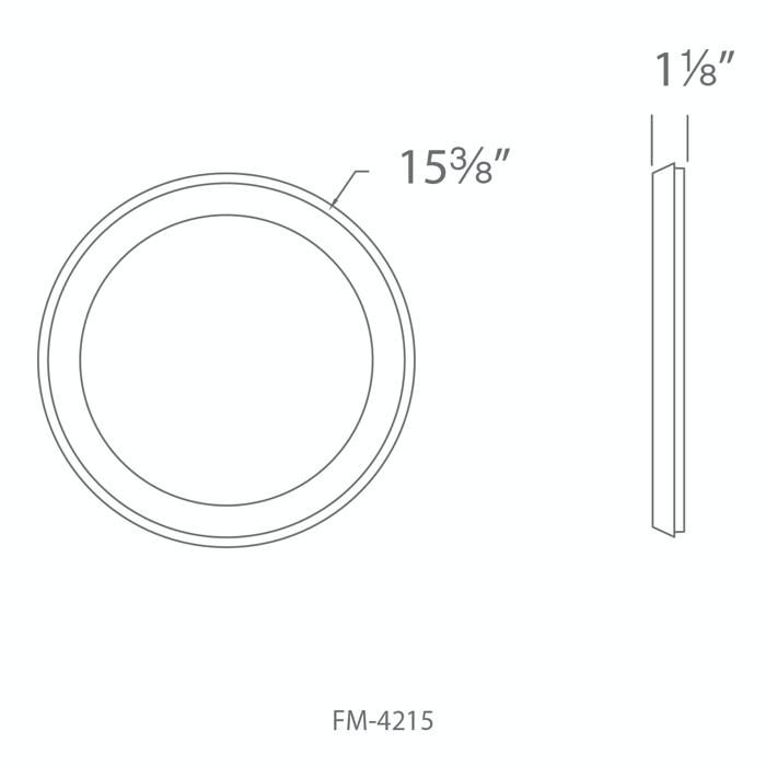 Modern Forms FM-4215 Argo 1-lt 16" LED Flush Mount