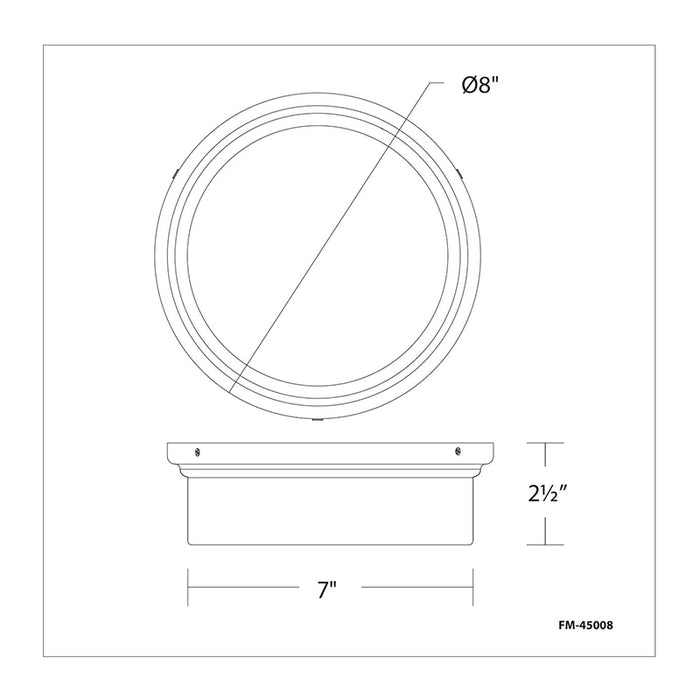 dweLED FM-45008 York 8" LED Flush Mount