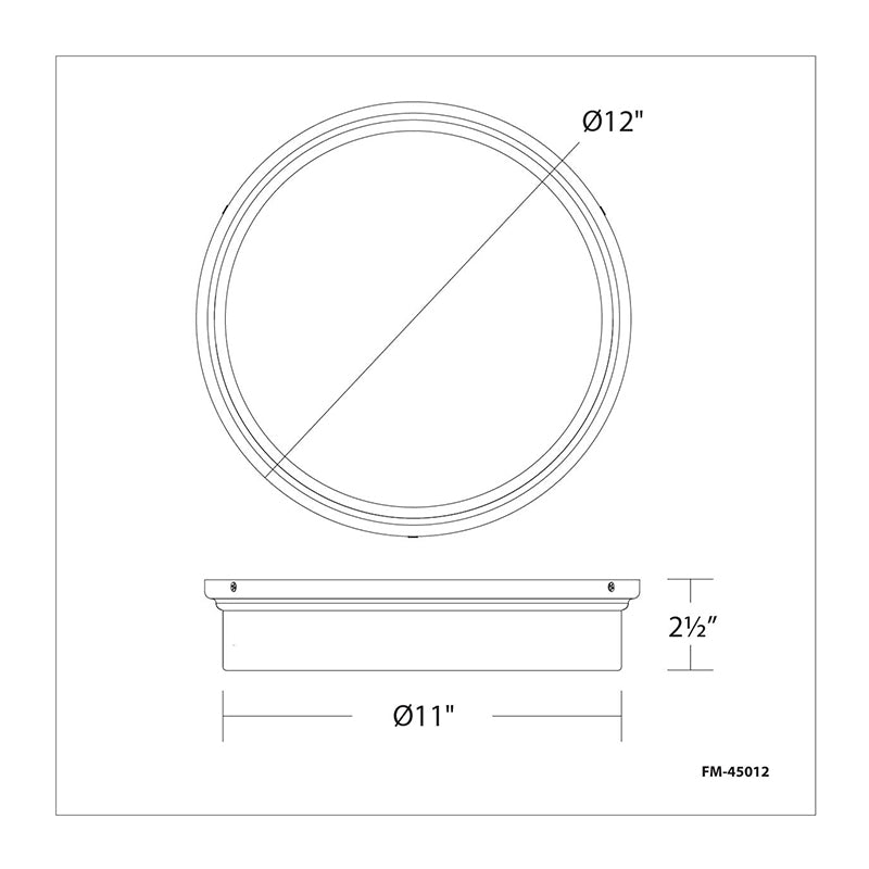 dweLED FM-45012 York 12" LED Flush Mount