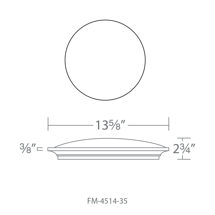 Modern Forms FM-4514-35 Puck 1-lt 14" LED Flush Mount