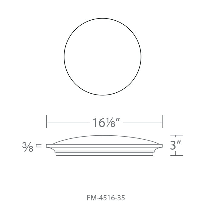 Modern Forms FM-4516-35 Puck 1-lt 16" LED Flush Mount