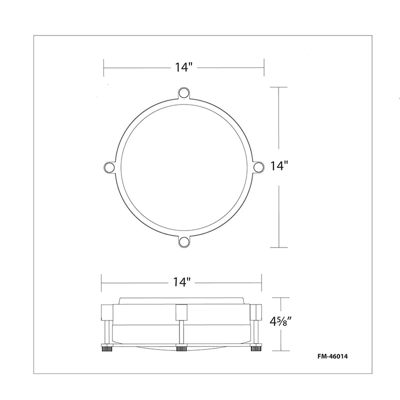 dweLED FM-46014 Wright 14" LED Flush Mount