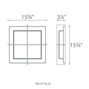 Modern Forms FM-4716 Razor 1-lt 16" LED Flush Mount