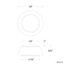dweLED FM-53116 Hailey 16" LED Flush Mount