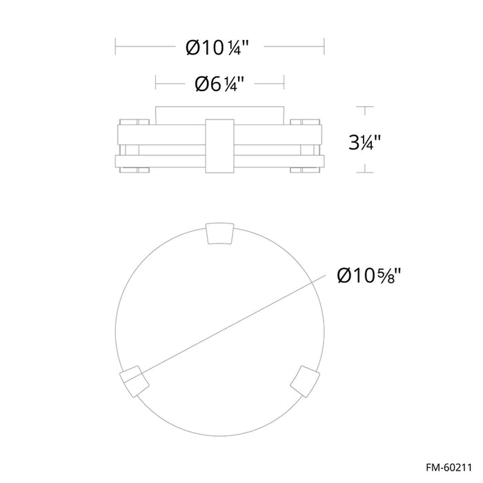 Modern Forms FM-60211 Catalonia 1-lt 11" LED Flush Mount