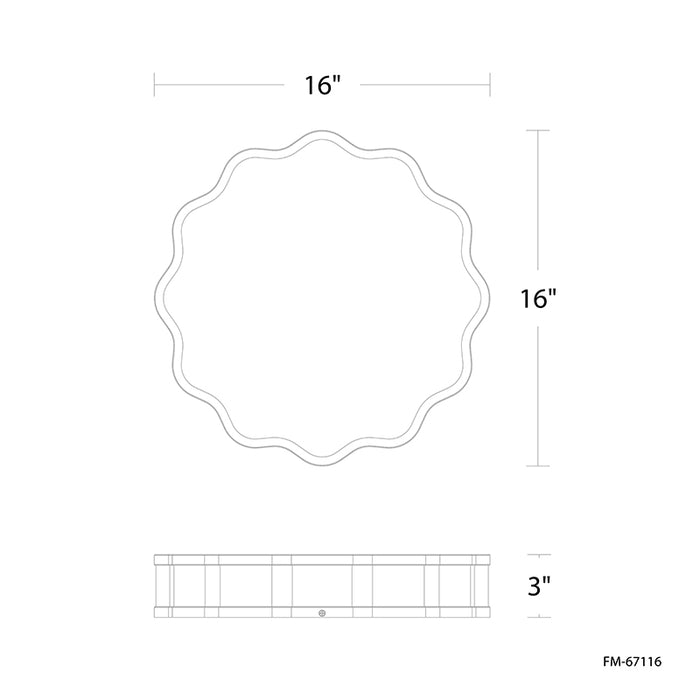 dweLED FM-67116 Vaughan 16" LED Flush Mount