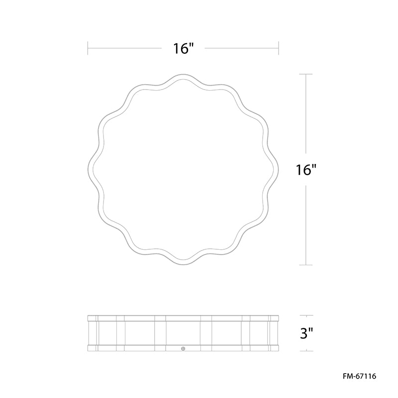 dweLED FM-67116 Vaughan 16" LED Flush Mount