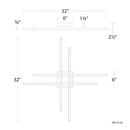 dweLED FM-73132 Parallax 32" LED Flush Mount