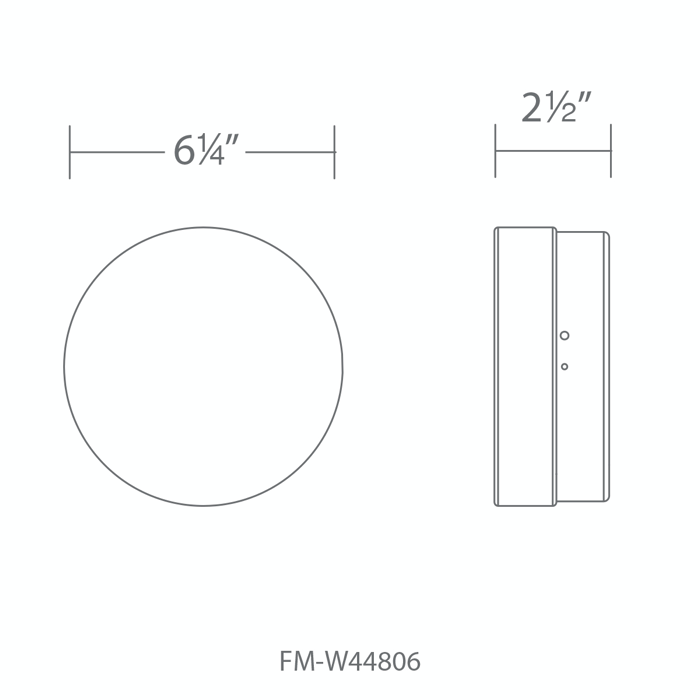 Modern Forms FM-W44806 Pi 1-lt 6" LED Outdoor Flush Mount