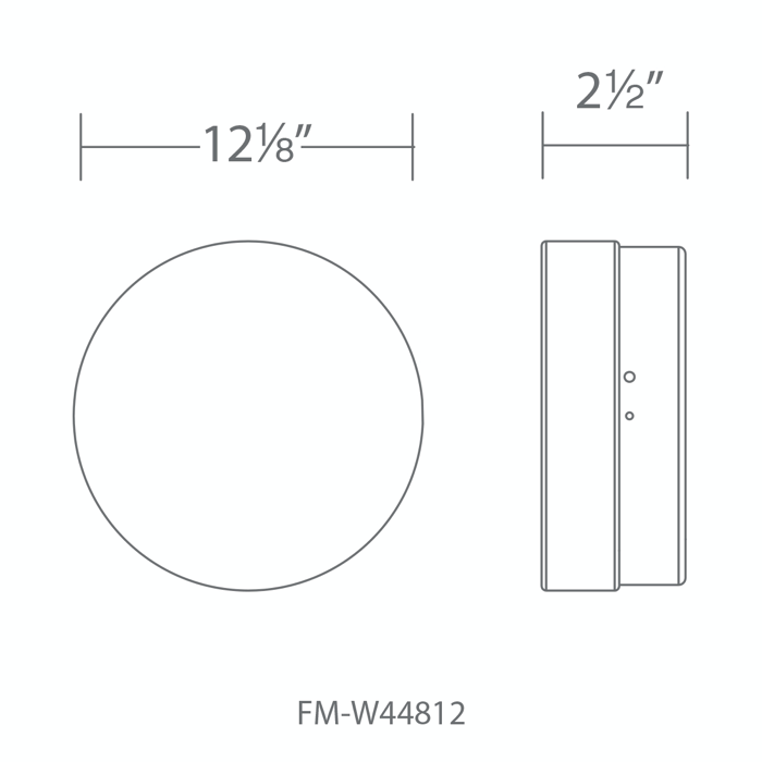 Modern Forms FM-W44812 Pi 1-lt 12" LED Outdoor Flush Mount