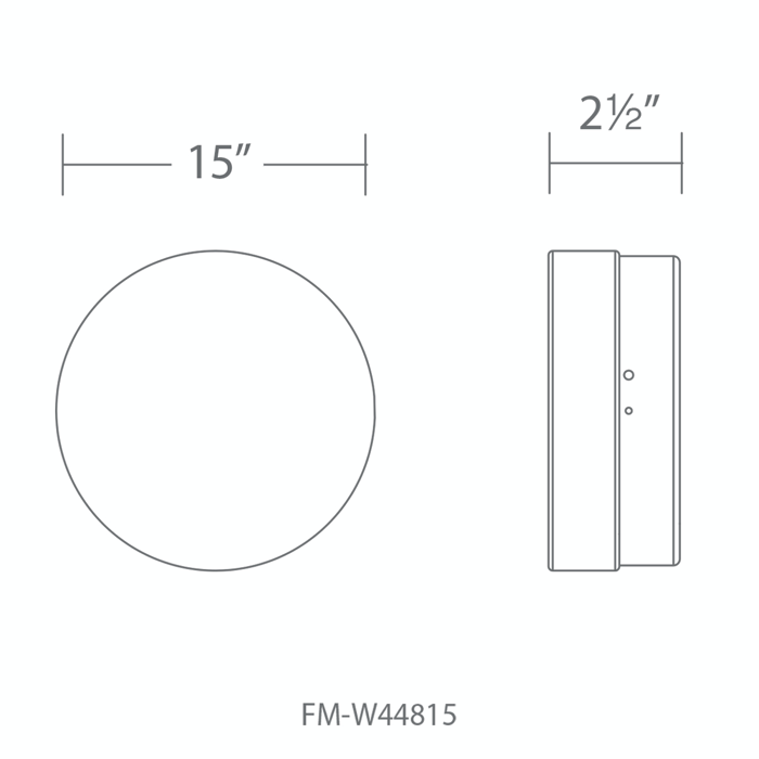 Modern Forms FM-W44815 Pi 1-lt 15" LED Outdoor Flush Mount