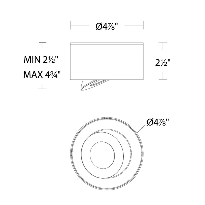 dweLED FM-W45205 Peek 5" LED Outdoor Ceiling Mount