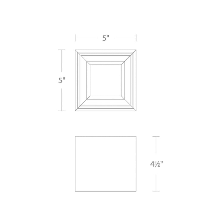 dweLED FM-W47206 Downtown 5" Square LED Outdoor Ceiling Mount