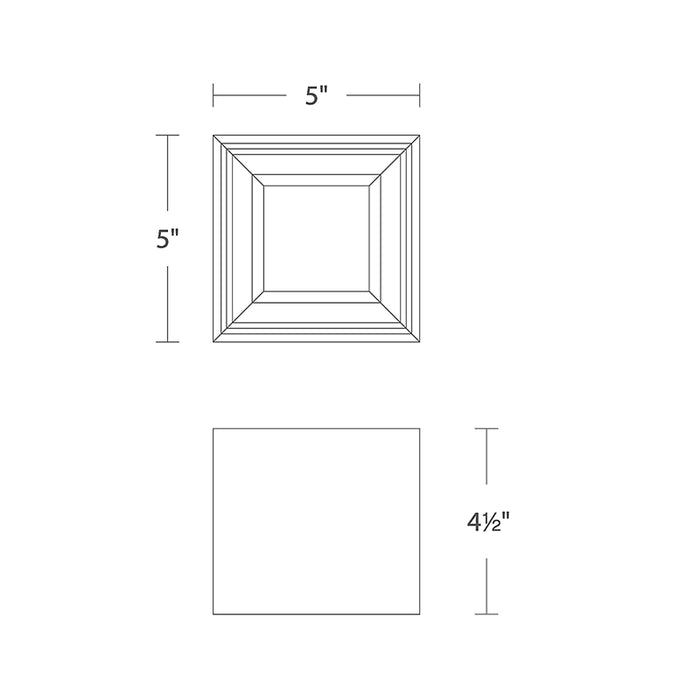 Modern Forms FM-W62205 Kube 1-lt 5" LED Outdoor Flush Mount