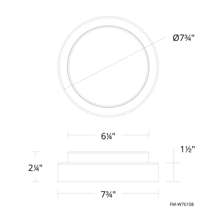 Modern Forms FM-76108 Kind 1-lt 8" LED Outdoor Flush Mount