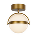 Alora FM301001 Globo 1-lt 7" LED Flush Mount - Satin Gold