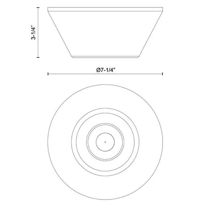 Kuzco FM45707 Holt 1-lt 7" LED Flush Mount