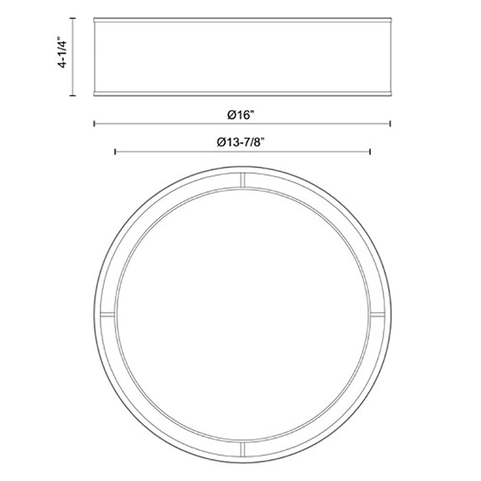 Alora Mood FM479016 Lyla 1-lt 16" LED Flush Mount