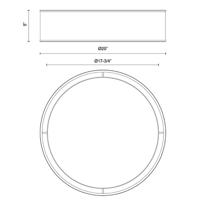 Alora Mood FM479020 Lyla 1-lt 20" LED Flush Mount