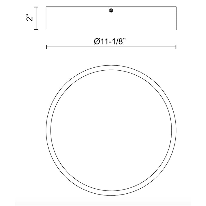 Alora Mood FM554011 Adelaide 1-lt 11" LED Flush Mount