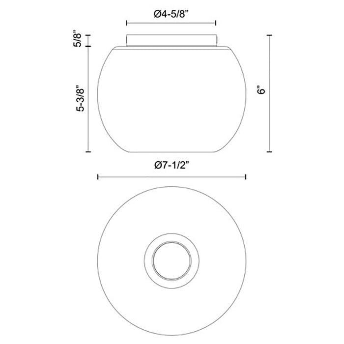 Kuzco FM57508 Samar 1-lt 8" Flush Mount