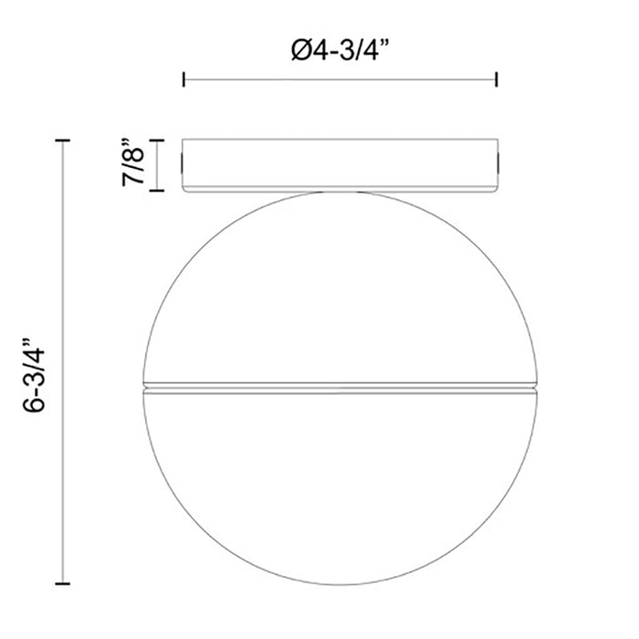 Kuzco FM58306 Monae 1-lt 6" Flush Mount