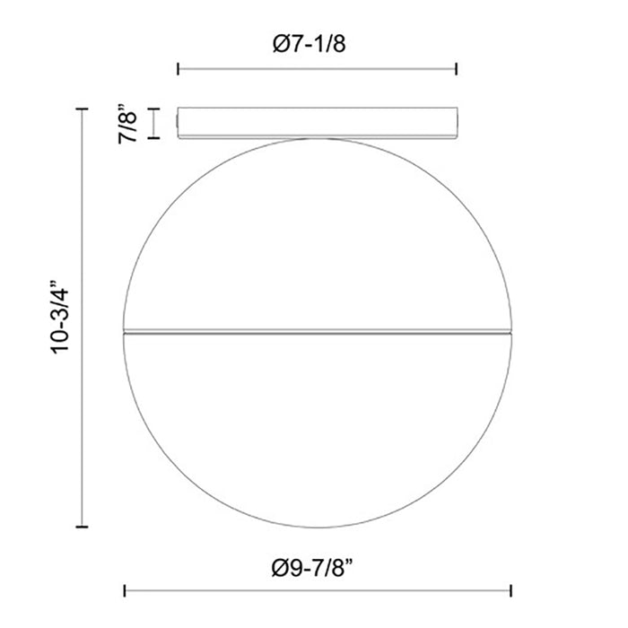 Kuzco FM58310 Monae 1-lt 10" Flush Mount