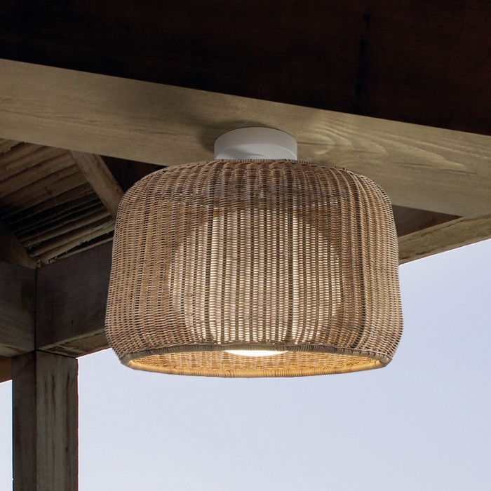 Bover Fora PF 1-lt 20" LED Outdoor Semi-Flushmount, TRIAC