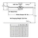 Fanimation FP6729B Xeno Wet 56" Outdoor Ceiling Fan with LED Light Kit