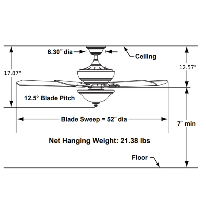 Fanimation FP8094 Camhaven v2 52" Ceiling Fan with LED Light Kit