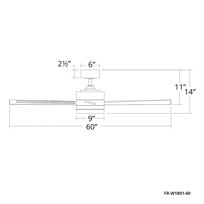 Modern Forms FR-W1801-60L Wynd 60" Ceiling Fan with LED Light Kit