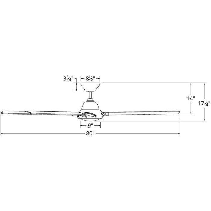 Modern Forms FR-W1805-80L Hydra 80" Ceiling Fan with LED Light Kit