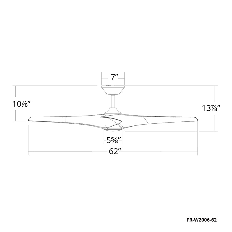 Modern Forms FR-W2006-62L Zephyr 62" Ceiling Fan with LED Light Kit