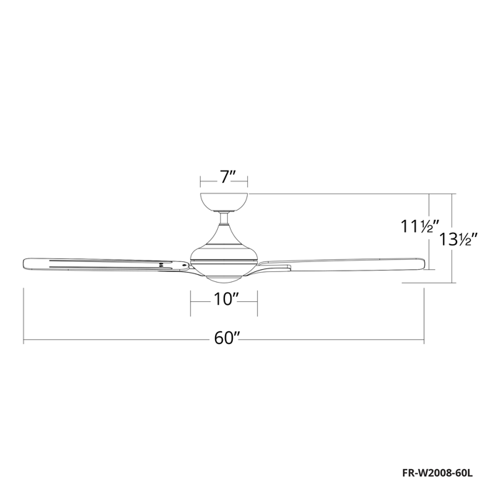 Modern Forms FR-W2008-60L Mykonos 5 60" Ceiling Fan with LED Light Kit