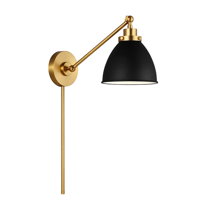 Visual Comfort CW1131 Wellfleet 1-lt 9" Tall Single Arm Dome Task Sconce