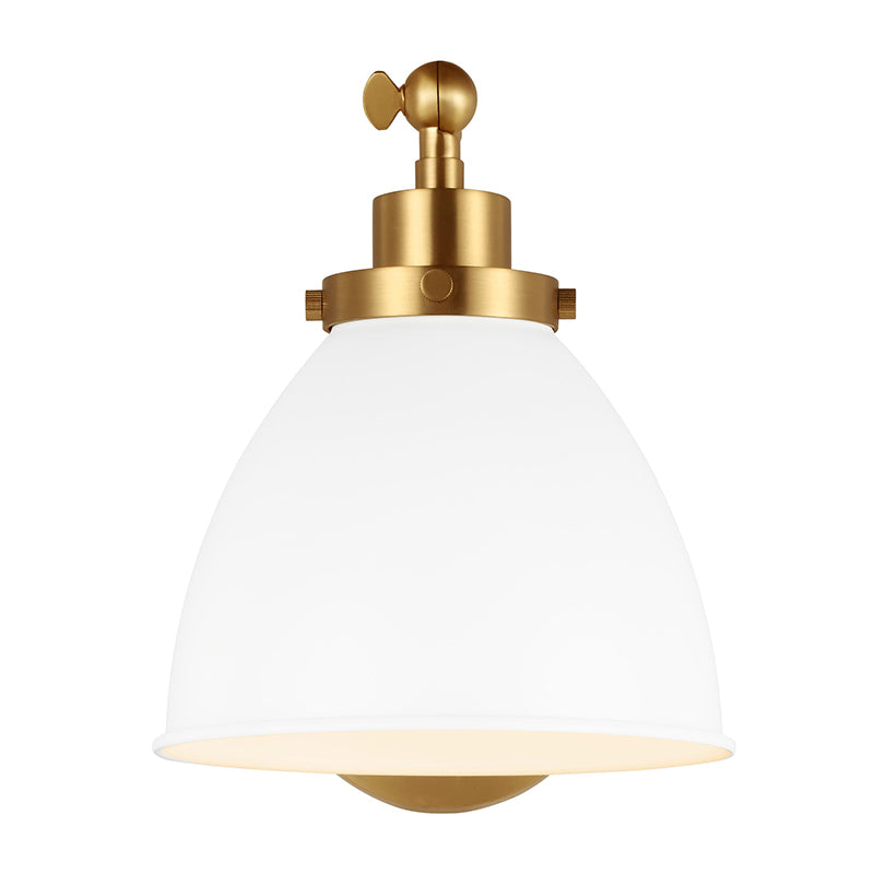 Visual Comfort CW1131 Wellfleet 1-lt 9" Tall Single Arm Dome Task Sconce